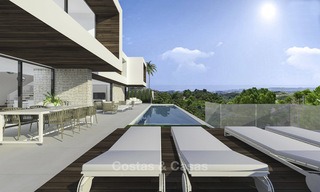 Oogstrelende hedendaagse moderne luxe villa met panoramisch zeezicht te koop, Mijas, Costa del Sol 12392 