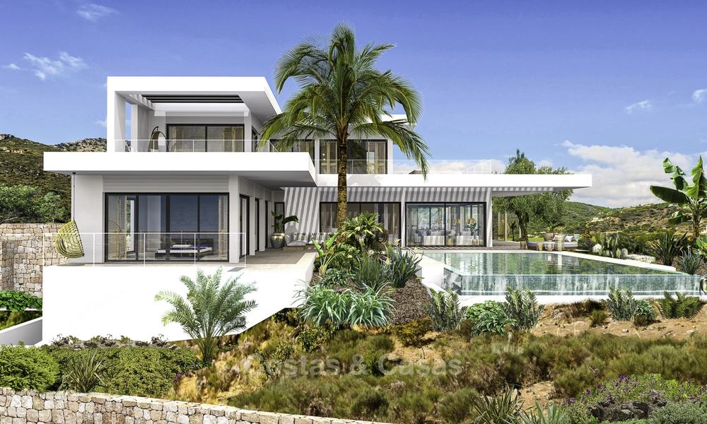 Gloednieuwe moderne luxe villa met panoramisch zeezicht te koop in Benahavis - Marbella 12526