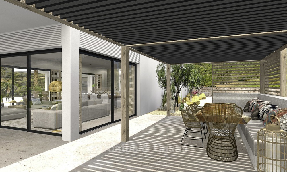 Gloednieuwe moderne luxe villa met panoramisch zeezicht te koop in Benahavis - Marbella 12536
