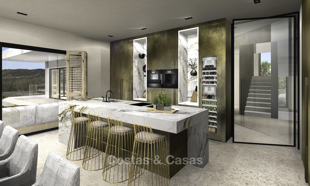 Gloednieuwe moderne luxe villa met panoramisch zeezicht te koop in Benahavis - Marbella 12537