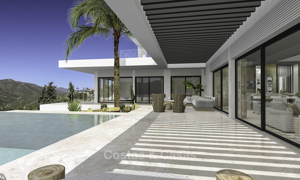 Gloednieuwe moderne luxe villa met panoramisch zeezicht te koop in Benahavis - Marbella 12541