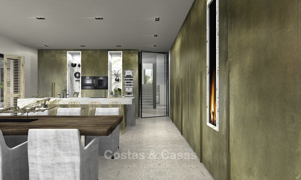 Gloednieuwe moderne luxe villa met panoramisch zeezicht te koop in Benahavis - Marbella 12542