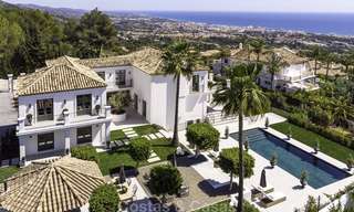 Indrukwekkende en unieke eigentijdse luxe villa met spectaculair zeezicht te koop in Sierra Blanca, Golden Mile, Marbella 12550 