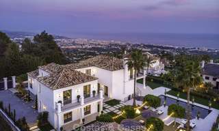 Indrukwekkende en unieke eigentijdse luxe villa met spectaculair zeezicht te koop in Sierra Blanca, Golden Mile, Marbella 12583 