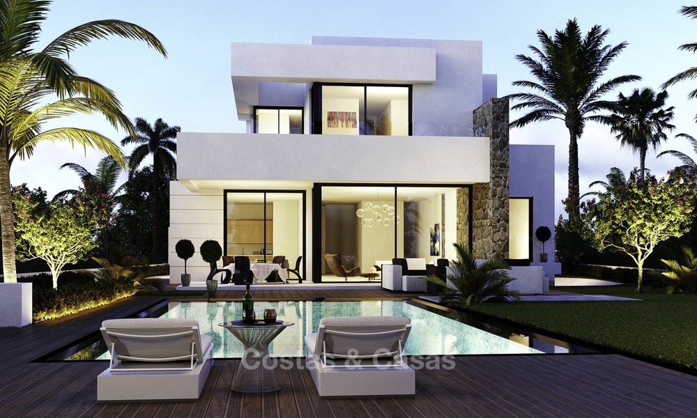 Nieuwe moderne vrijstaande luxe villa's te koop op de New Golden Mile, tussen Marbella en Estepona 13505