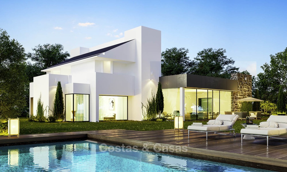 Nieuwe moderne vrijstaande luxe villa's te koop op de New Golden Mile, tussen Marbella en Estepona 13510