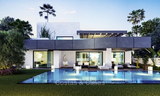 Nieuwe moderne vrijstaande luxe villa's te koop op de New Golden Mile, tussen Marbella en Estepona 13513 