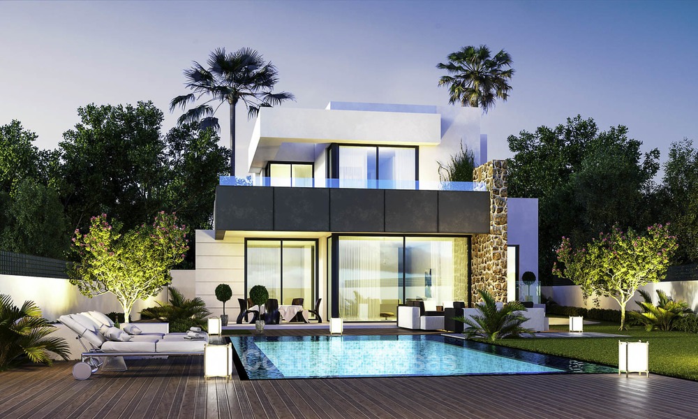 Nieuwe moderne vrijstaande luxe villa's te koop op de New Golden Mile, tussen Marbella en Estepona 13516