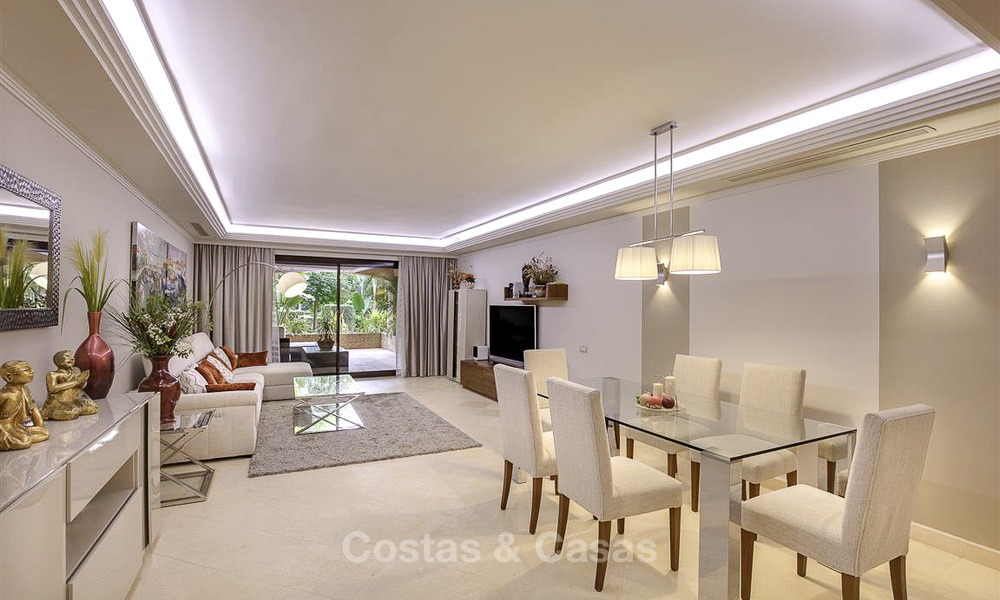 Charmant klasse appartement te koop in een stijlvolle urbanisatie, strandzijde tussen Marbella en Estepona 13916