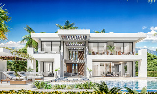 Gloednieuwe moderne eigentijdse luxe villa's te koop, direct aan de golfbaan op de New Golden Mile, tussen Marbella en Estepona 33609 
