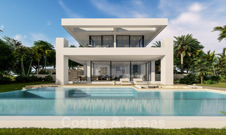 Gloednieuwe moderne eigentijdse luxe villa's te koop, direct aan de golfbaan op de New Golden Mile, tussen Marbella en Estepona 33620 