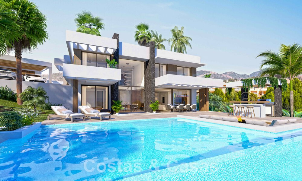 Gloednieuwe moderne eigentijdse luxe villa's te koop, direct aan de golfbaan op de New Golden Mile, tussen Marbella en Estepona 46155