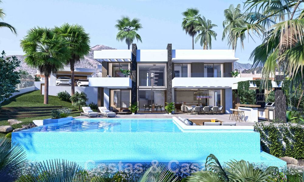 Gloednieuwe moderne eigentijdse luxe villa's te koop, direct aan de golfbaan op de New Golden Mile, tussen Marbella en Estepona 46157