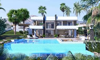 Gloednieuwe moderne eigentijdse luxe villa's te koop, direct aan de golfbaan op de New Golden Mile, tussen Marbella en Estepona 46157 