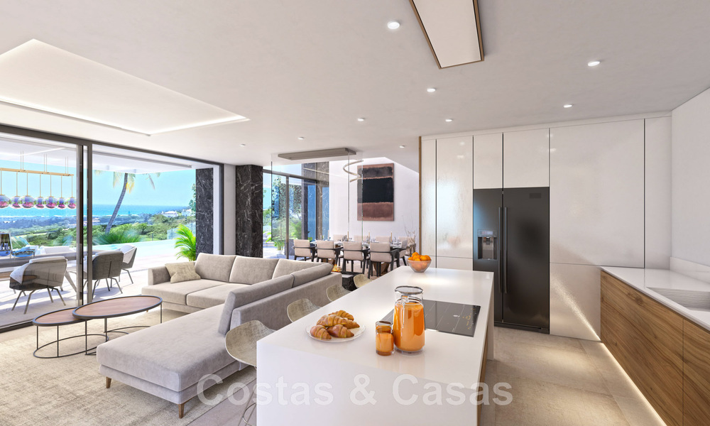 Gloednieuwe moderne eigentijdse luxe villa's te koop, direct aan de golfbaan op de New Golden Mile, tussen Marbella en Estepona 46160