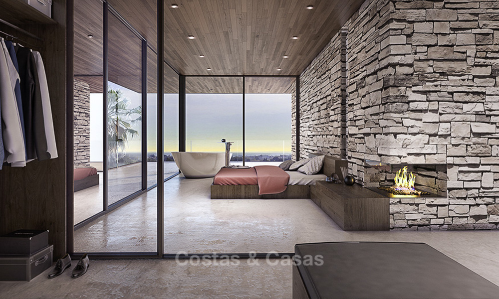 Nieuwe modern-hedendaagse luxe villa met panoramisch zeezicht te koop, in een exclusief golf resort in Marbella - Benahavis 14861