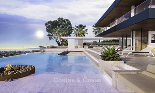 Nieuwe modern-hedendaagse luxe villa met panoramisch zeezicht te koop, in een exclusief golf resort in Marbella - Benahavis 14867 