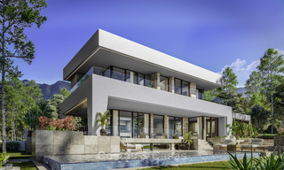 Oogstrelende nieuwe modern-hedendaagse luxe villa met zeezicht te koop in een stijlvol golfcomplex in Mijas, Costa del Sol 16348 
