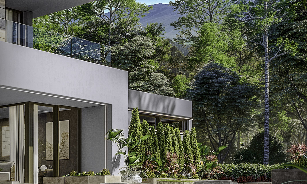 Oogstrelende nieuwe modern-hedendaagse luxe villa met zeezicht te koop in een stijlvol golfcomplex in Mijas, Costa del Sol 16350