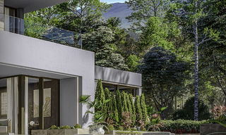 Oogstrelende nieuwe modern-hedendaagse luxe villa met zeezicht te koop in een stijlvol golfcomplex in Mijas, Costa del Sol 16350 