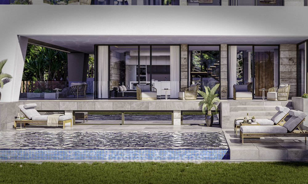 Oogstrelende nieuwe modern-hedendaagse luxe villa met zeezicht te koop in een stijlvol golfcomplex in Mijas, Costa del Sol 16352