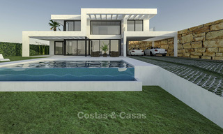 Gloednieuwe exclusieve villa's in eigentijdse stijl te koop, met prachtig uitzicht op zee en de bergen, Mijas, Costa del Sol 15214 