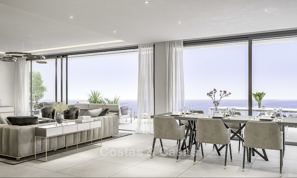 Nieuwe modern-eigentijdse luxe villa's met panoramisch zee- en bergzicht te koop in Elviria, Marbella 15235