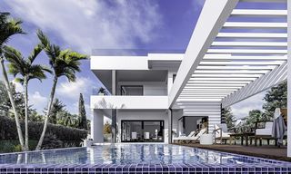 Nieuwe minimalistische luxe villa's te koop, op loopafstand van het strand en recreatiehaven in Benalmadena 15271 