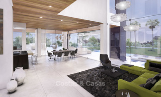 Nieuwe, moderne luxe villa in hedendaagse stijl te koop, in een golf urbanisatie tussen Marbella en Estepona 15283 