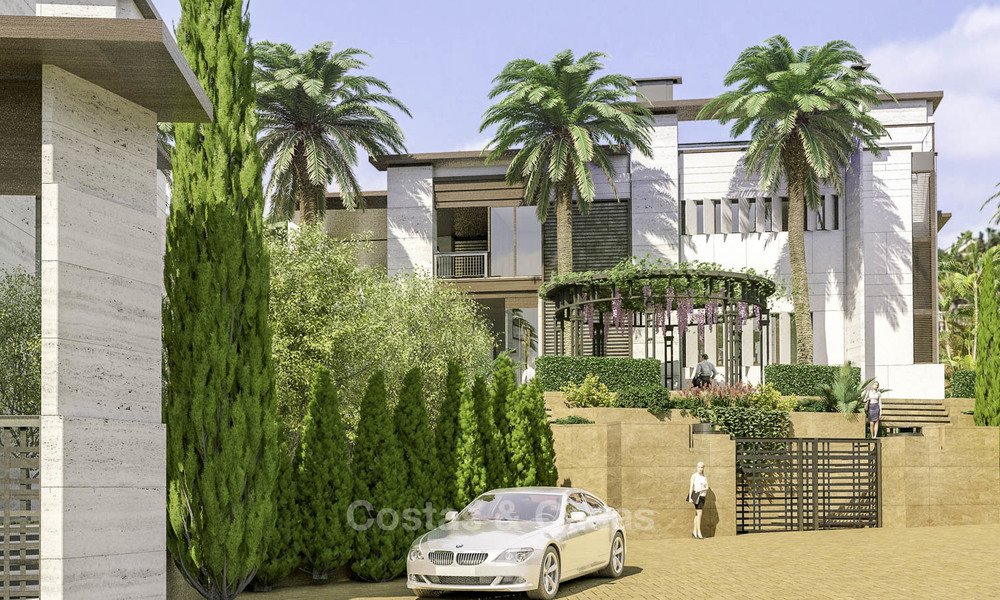 Nieuwe supergrote moderne luxe villa's te koop, op loopafstand van Puerto Banus op de Golden Mile in Marbella 15301