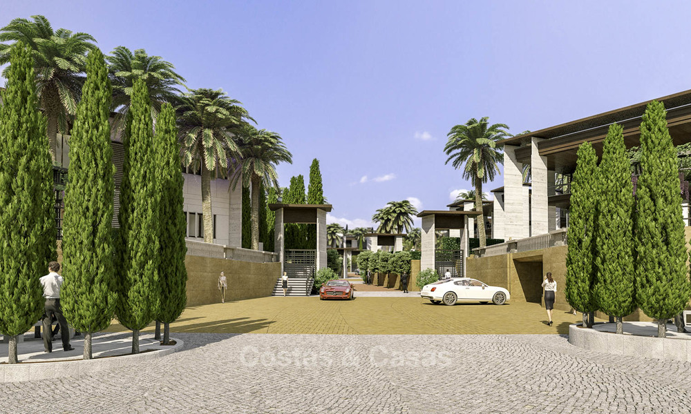 Nieuwe supergrote moderne luxe villa's te koop, op loopafstand van Puerto Banus op de Golden Mile in Marbella 15308