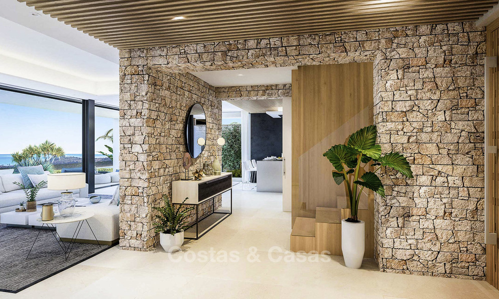 Aantrekkelijke nieuwe moderne luxe villa's met spectaculair zeezicht te koop, in een golfresort in Estepona 16697
