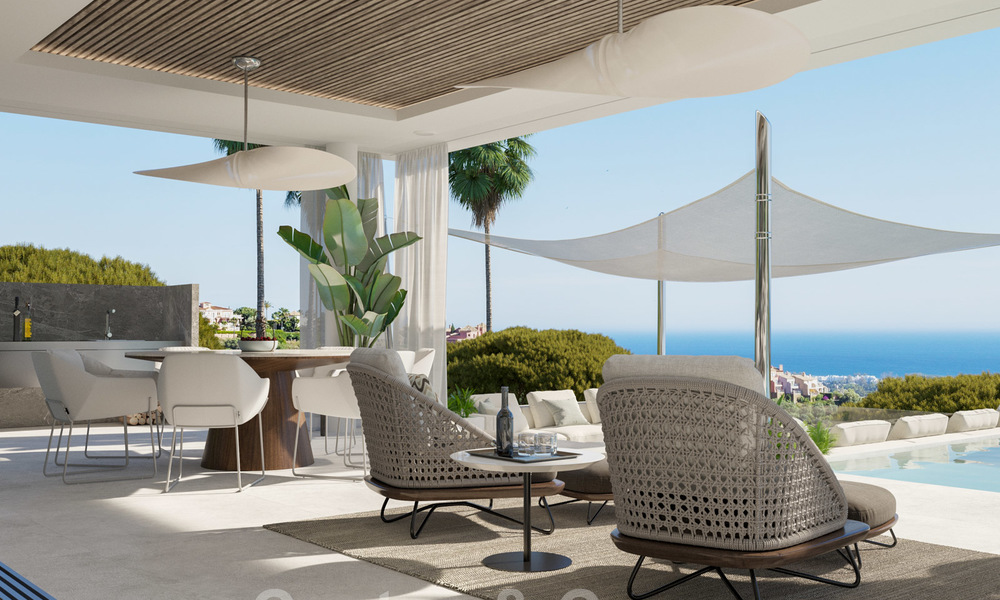 Uitzonderlijke, avant-gardistische luxe villa met adembenemend zeezicht te koop, Benahavis - Marbella 20731