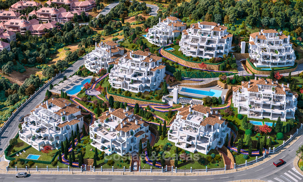 Nieuw ruim luxe appartment te koop met zeezicht in een exclusief complex in Nueva Andalucia te Marbella 18467