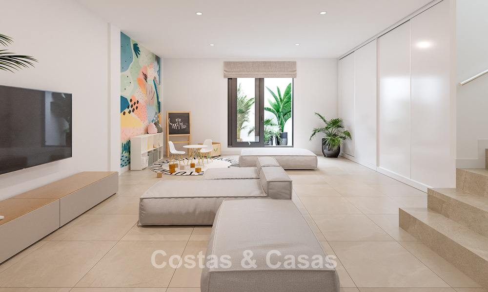 Moderne nieuwe halfvrijstaande villa's met privétuin te koop in Marbella´s Gouden driekhoek van Marbella - Benahavis - Estepona 802403