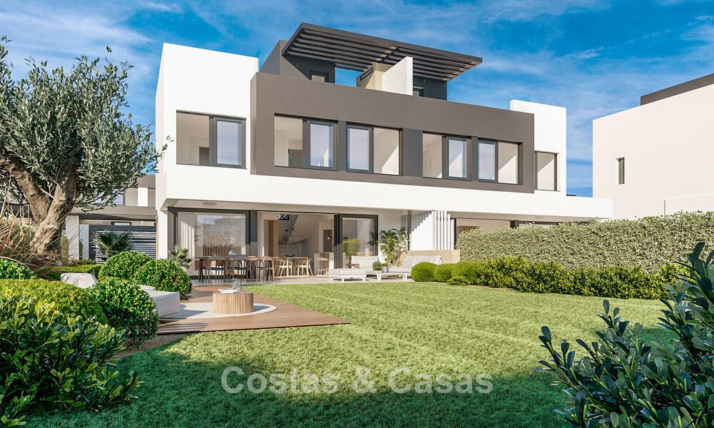 Moderne nieuwe halfvrijstaande villa's met privétuin te koop in Marbella´s Gouden driekhoek van Marbella - Benahavis - Estepona 802410