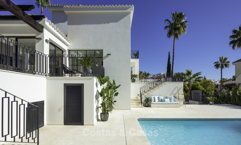 Volledig gerenoveerde modern-mediterrane luxe villa te koop in Nueva Andalucia's Golf Valley, Marbella 19222