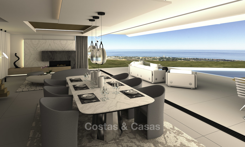 Nieuwe hedendaagse luxe villa's met panoramisch zeezicht te koop in Oost Marbella 19323