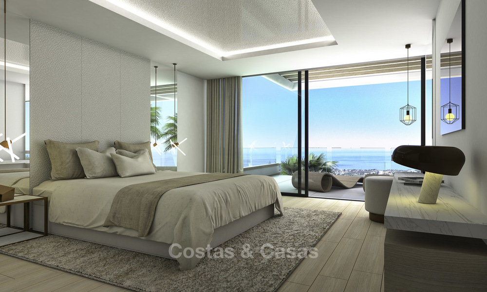 Nieuwe hedendaagse luxe villa's met panoramisch zeezicht te koop in Oost Marbella 19329
