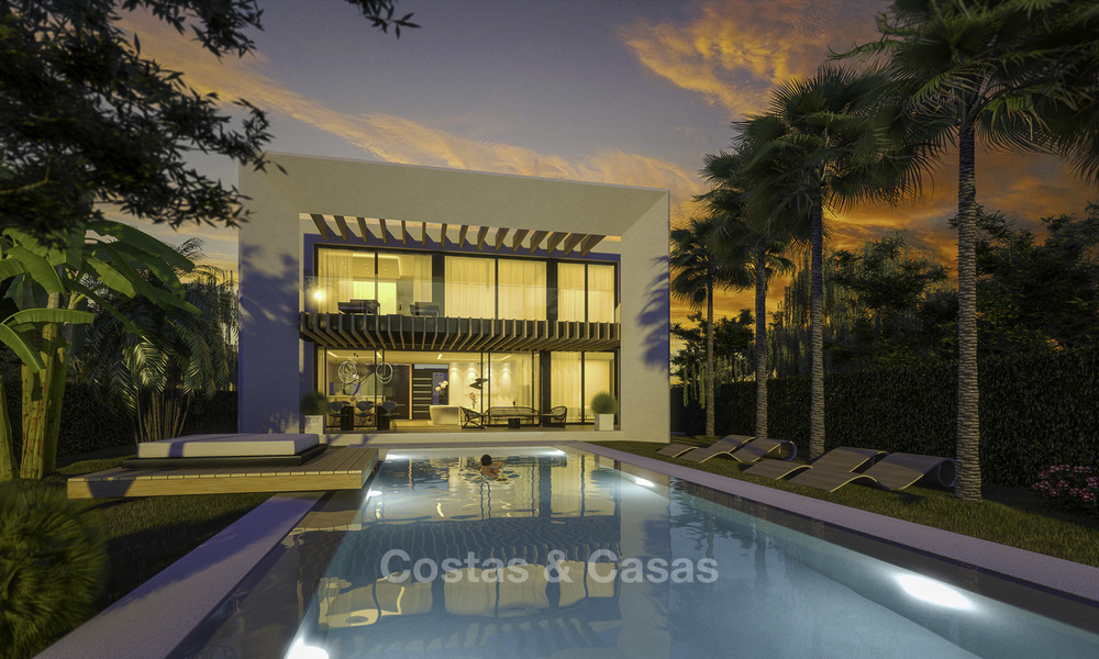 Nieuwe hedendaagse luxe villa's met panoramisch zeezicht te koop in Oost Marbella 19330