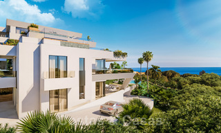 Nieuwe moderne luxe appartementen met prachtig zeezicht te koop, direct aan de golfbaan in Oost Marbella 19937 