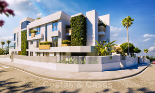 Nieuwe moderne luxe appartementen met prachtig zeezicht te koop, direct aan de golfbaan in Oost Marbella 19941 