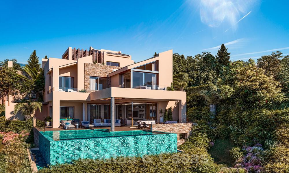 Prachtige kavel voor nieuwbouw villa projecten met goedgekeurde bouwvergunning en panoramisch zeezicht te koop in Elviria, Oost Marbella 36437