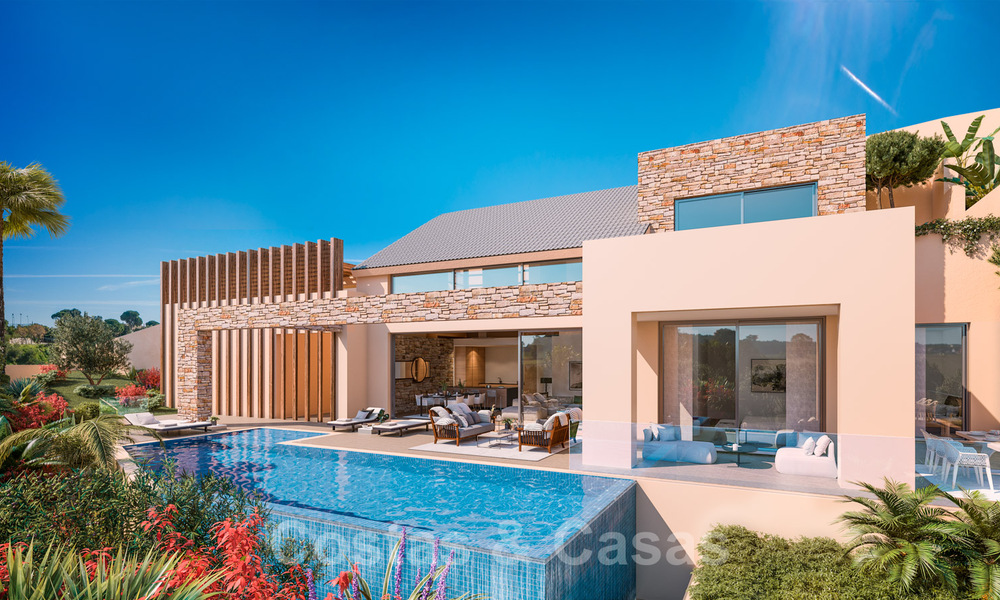 Prachtige kavel voor nieuwbouw villa projecten met goedgekeurde bouwvergunning en panoramisch zeezicht te koop in Elviria, Oost Marbella 36440