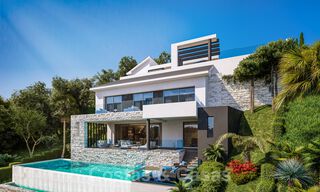 Prachtige kavel voor nieuwbouw villa projecten met goedgekeurde bouwvergunning en panoramisch zeezicht te koop in Elviria, Oost Marbella 36446 