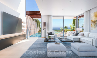 Gloednieuwe moderne half vrijstaande villa's met oogstrelend zeezicht te koop, Oost Marbella 20561 