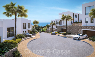 Gloednieuwe moderne half vrijstaande villa's met oogstrelend zeezicht te koop, Oost Marbella 20566 