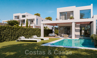 Gloednieuwe moderne half vrijstaande villa's met oogstrelend zeezicht te koop, Oost Marbella 20568 
