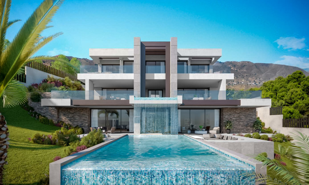 Spectaculaire, zeer luxueuze eigentijdse villa met zee- en golfzicht te koop, Benahavis - Marbella 20744