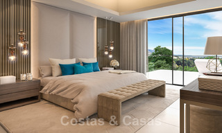 Fantastische nieuwe eigentijdse villa met zeezicht te koop, naast een prestigieus golfresort in Benahavis - Marbella 22071 
